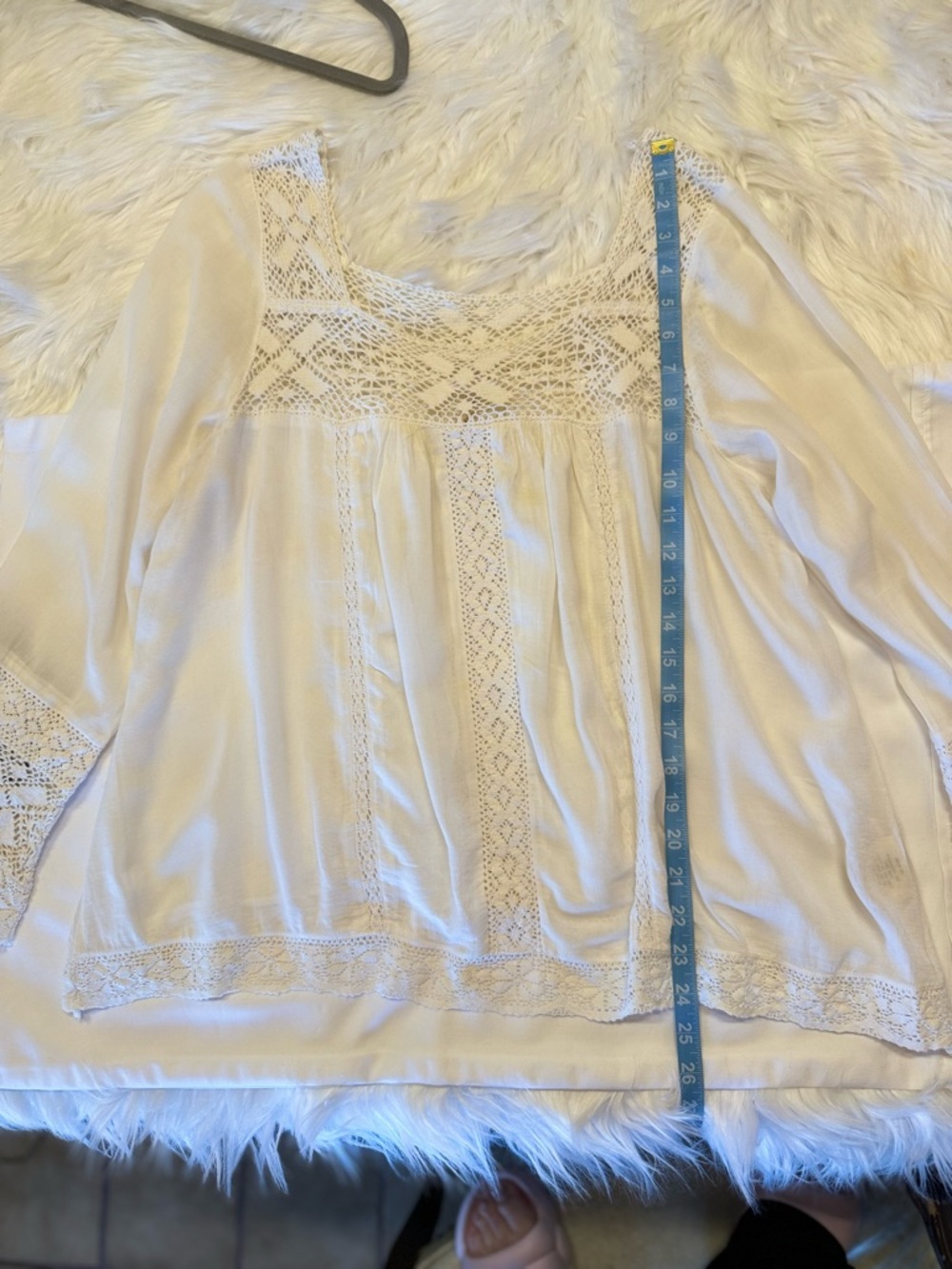 Vintage Spell Designs Sunday Feels Lace Trim Blouse in Medium - Picture 13 of 16